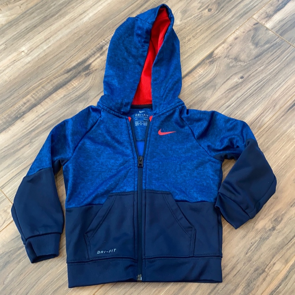Dri-fit Nike Blue Zip Jacket 24M boys blue orange